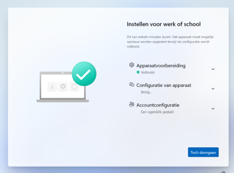 Enrollment Status Page tijdens deployment