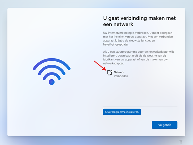 Windows 11 OOBE - wifi-selectie
